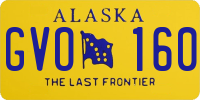 AK license plate GVO160