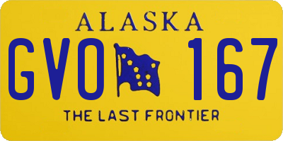 AK license plate GVO167