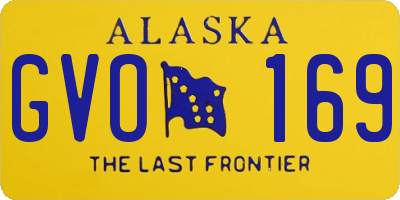 AK license plate GVO169