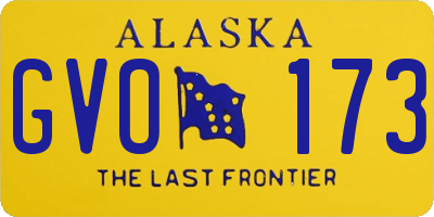 AK license plate GVO173