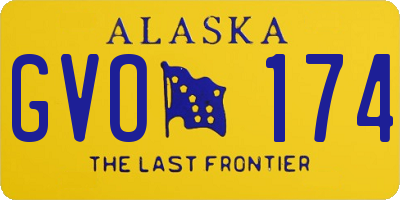 AK license plate GVO174