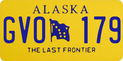 AK license plate GVO179