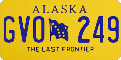 AK license plate GVO249