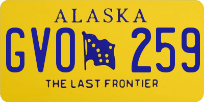 AK license plate GVO259