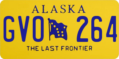 AK license plate GVO264