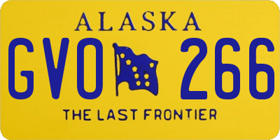 AK license plate GVO266