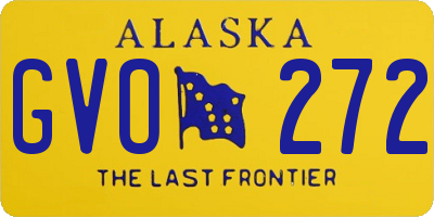 AK license plate GVO272