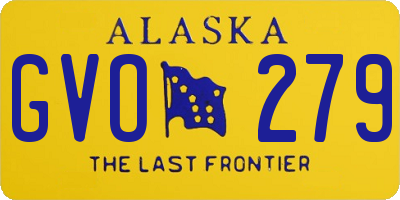 AK license plate GVO279