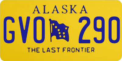 AK license plate GVO290