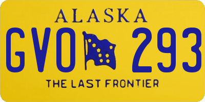 AK license plate GVO293