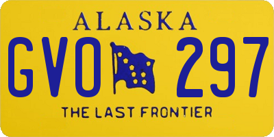 AK license plate GVO297