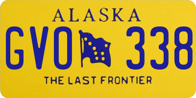 AK license plate GVO338