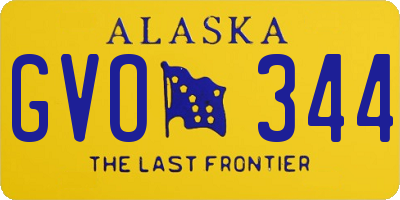AK license plate GVO344