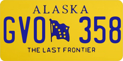 AK license plate GVO358