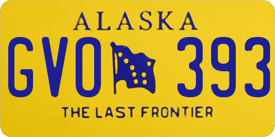 AK license plate GVO393
