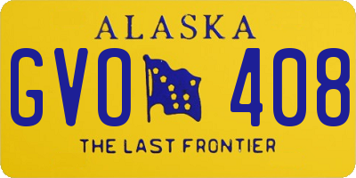 AK license plate GVO408