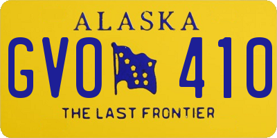 AK license plate GVO410