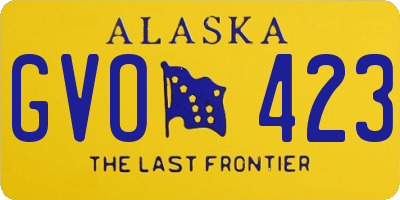 AK license plate GVO423