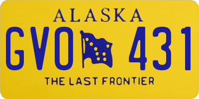 AK license plate GVO431