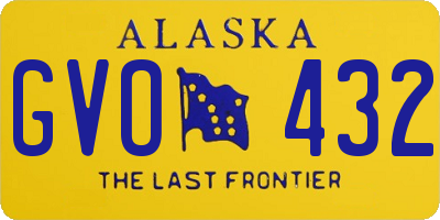 AK license plate GVO432
