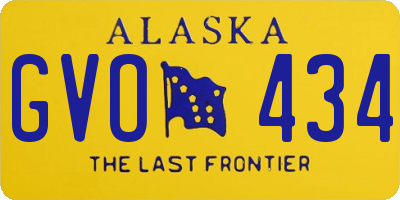 AK license plate GVO434