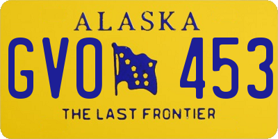 AK license plate GVO453
