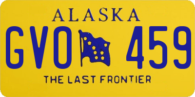 AK license plate GVO459