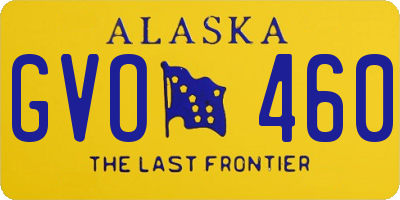 AK license plate GVO460