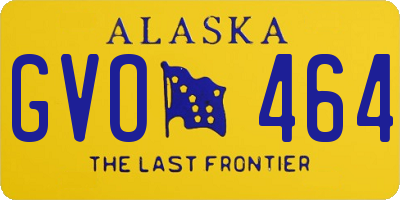 AK license plate GVO464