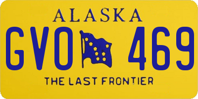 AK license plate GVO469
