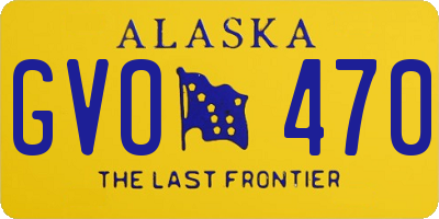 AK license plate GVO470