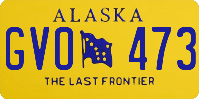 AK license plate GVO473