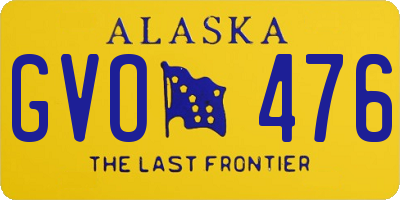 AK license plate GVO476