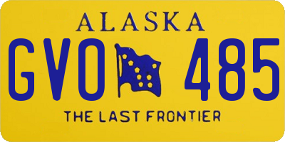 AK license plate GVO485