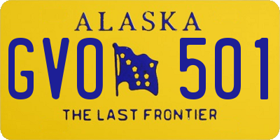 AK license plate GVO501