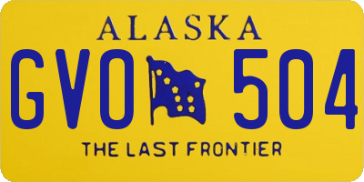 AK license plate GVO504
