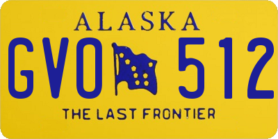 AK license plate GVO512