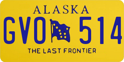 AK license plate GVO514