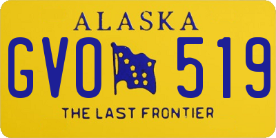 AK license plate GVO519