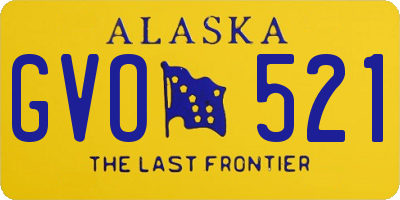 AK license plate GVO521