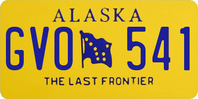 AK license plate GVO541