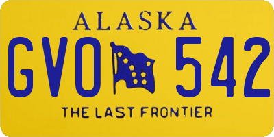 AK license plate GVO542