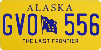 AK license plate GVO556