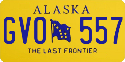 AK license plate GVO557