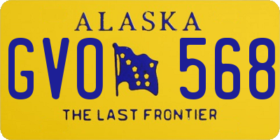 AK license plate GVO568