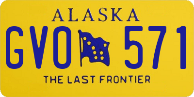 AK license plate GVO571