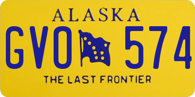 AK license plate GVO574