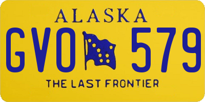 AK license plate GVO579