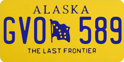 AK license plate GVO589