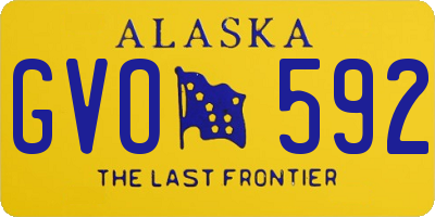 AK license plate GVO592